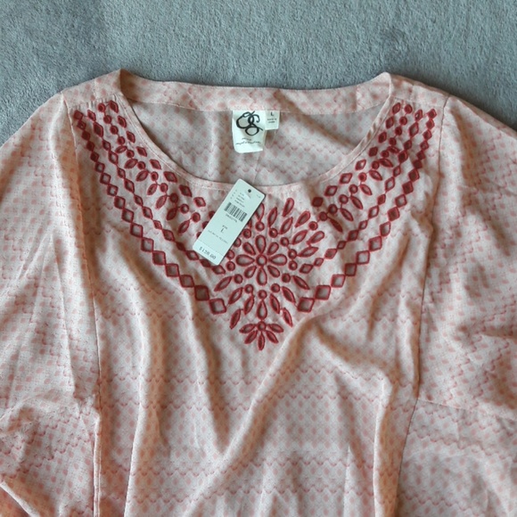 Anthro One September Pink Euphemia Peasant Blouse - Picture 3 of 7